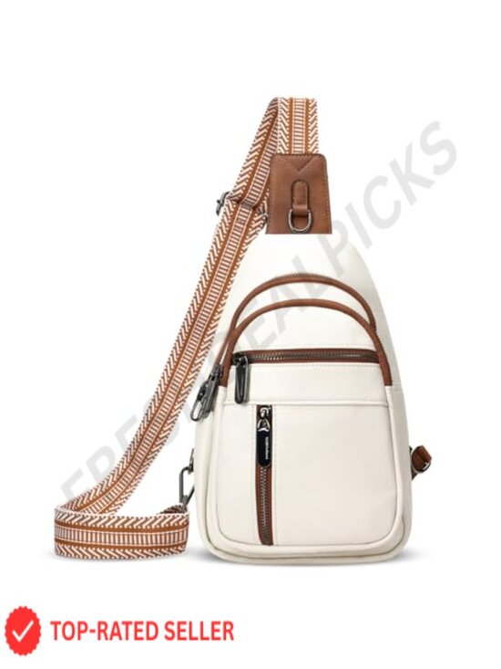 Handbags - Anti-theft PU Leather Sling Bag Women Crossbody Chest Pack Adjustable Strap